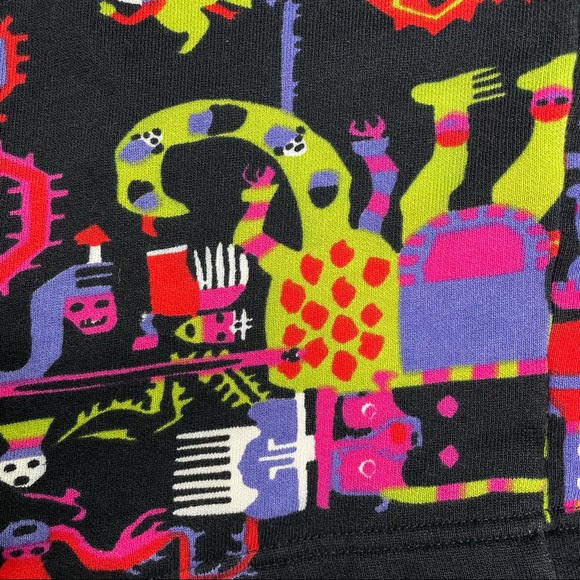 United Colors of Benetton Abstract Colorful Snap Button Sweatshirt Size Small - Picture 4 of 13